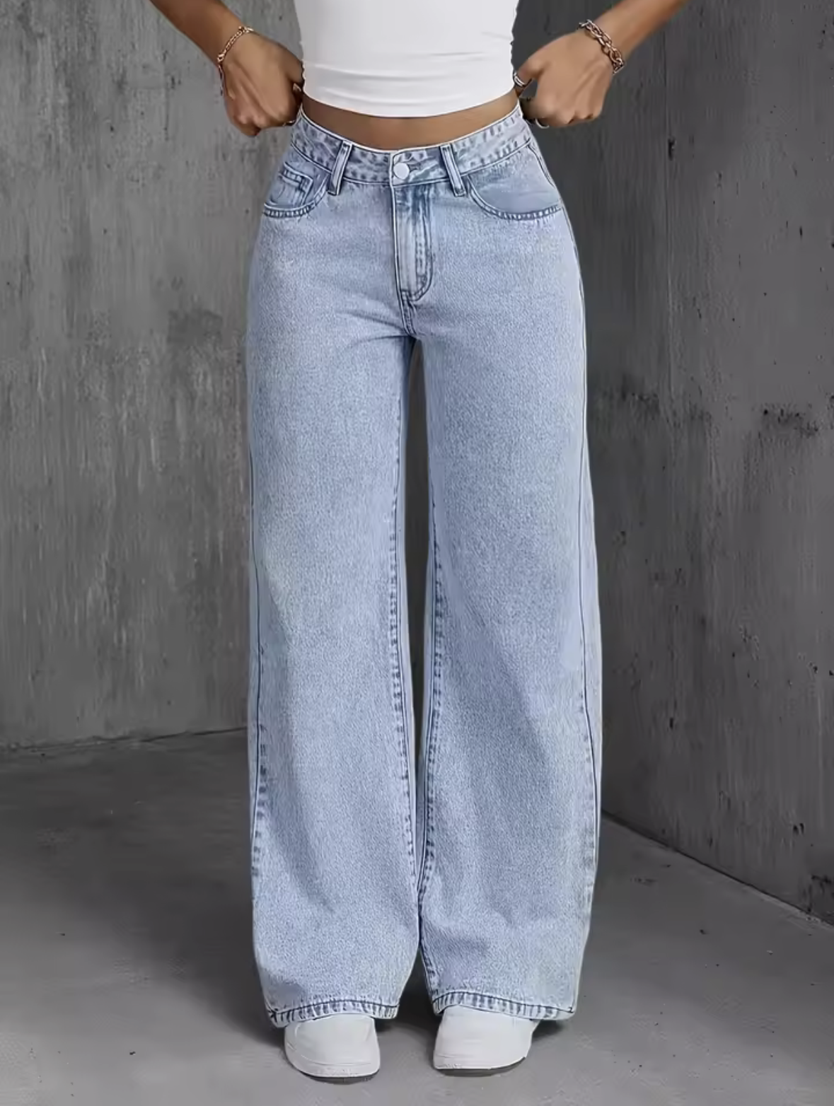 Jean Femme Style Vintage - Wide Leg