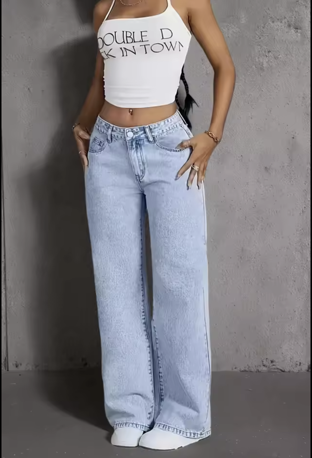 Jean Femme Style Vintage - Wide Leg