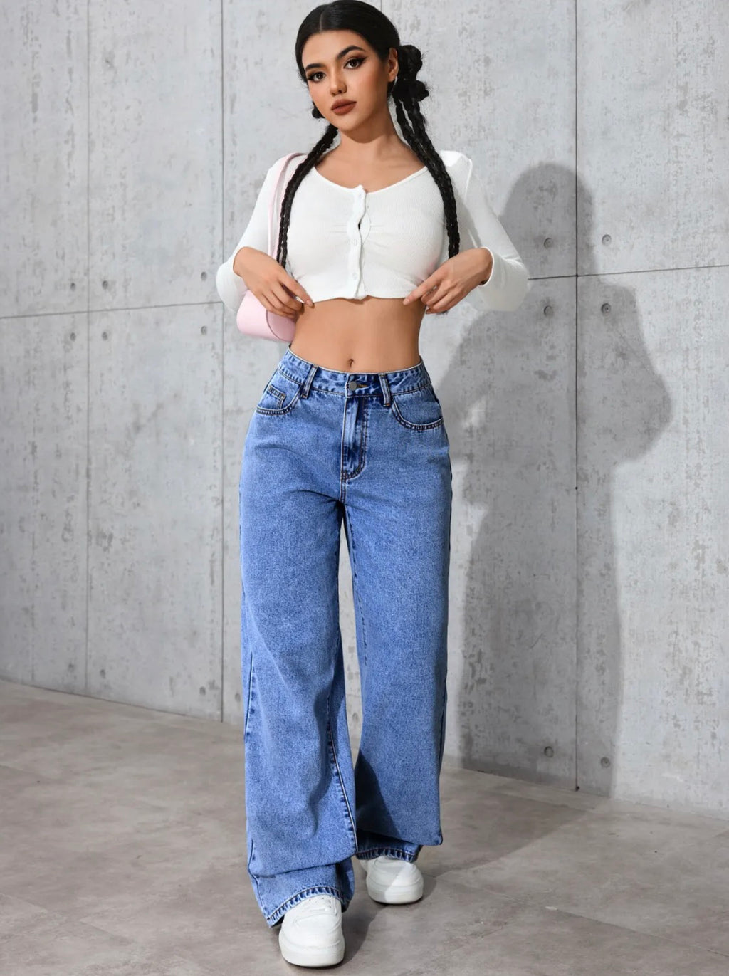 Jean Femme Style Vintage - Wide Leg
